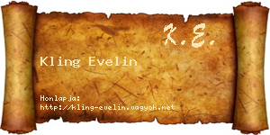 Kling Evelin névjegykártya